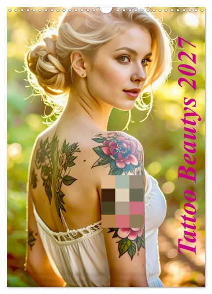 Produktbild: Tattoo Beautys (Wandkalender 2027 DIN A3 hoch), CALVENDO Monatskalender