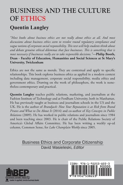 Produktbild: Business and the Culture of Ethics