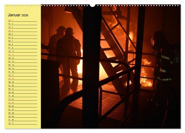 Produktbild: Die Feuerwehr. U.S. Firefighter im Einsatz (Wandkalender 2026 DIN A2 quer), CALVENDO Monatskalender