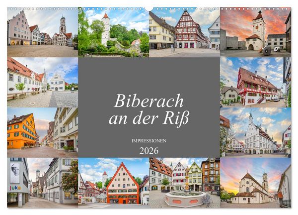 Biberach an der Riß Impressionen (Wandkalender 2026 DIN A2 quer), CALVENDO Monatskalender