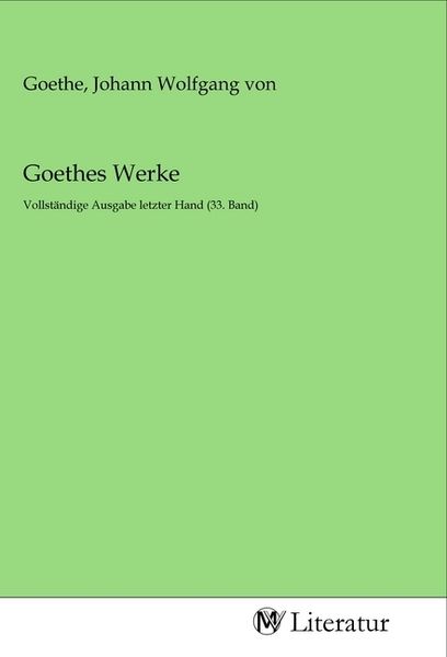 Produktbild: Goethes Werke