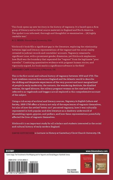 Produktbild: Vagrancy in English Culture and Society, 1650-1750