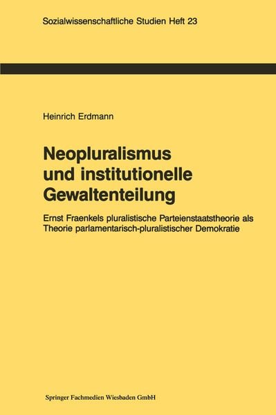 Produktbild: Neopluralismus und institutionelle Gewaltenteilung