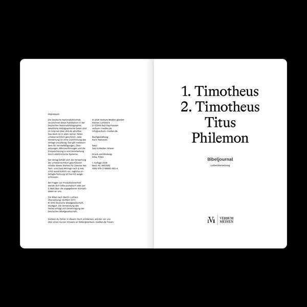 Produktbild: 1.&ndash;2. Timotheus, Titus & Philemon (Bibeljournal)