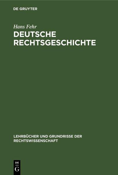Produktbild: Deutsche Rechtsgeschichte