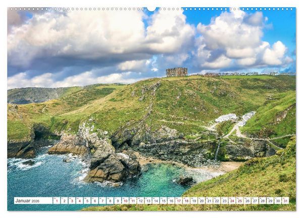Produktbild: Cornwall - Malerische Landschaften mit grandiosen K&uuml;sten (Wandkalender 2026 DIN A2 quer), CALVENDO Monatskalender