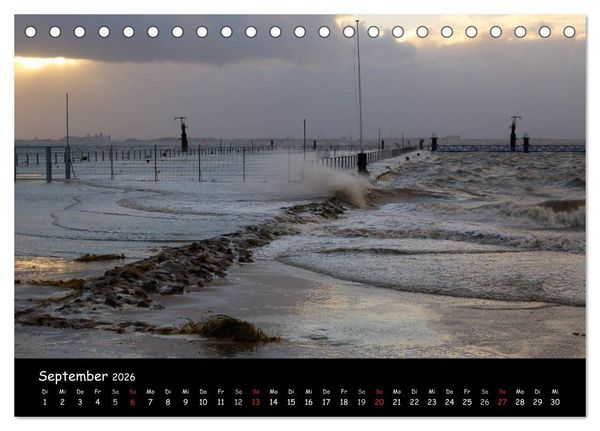 Produktbild: Ostfriesland - Land und Wetter (Tischkalender 2026 DIN A5 quer), CALVENDO Monatskalender