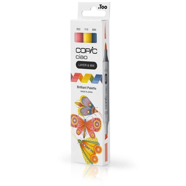 Produktbild: Copic Marker Set Ciao LAYER&MIX Brilliant Palette 3 St&uuml;ck Faltschachtel