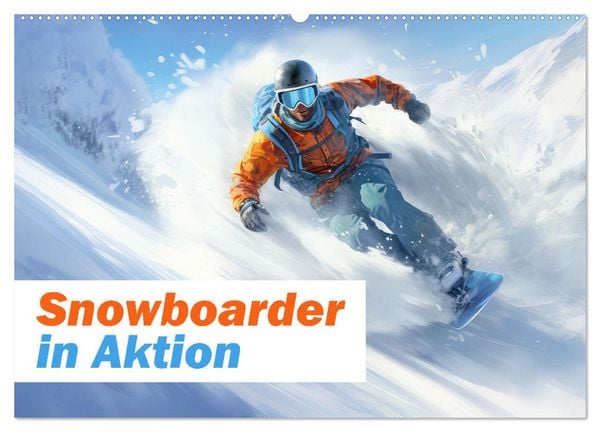 Snowboarder in Aktion (Wandkalender 2026 DIN A2 quer), CALVENDO Monatskalender