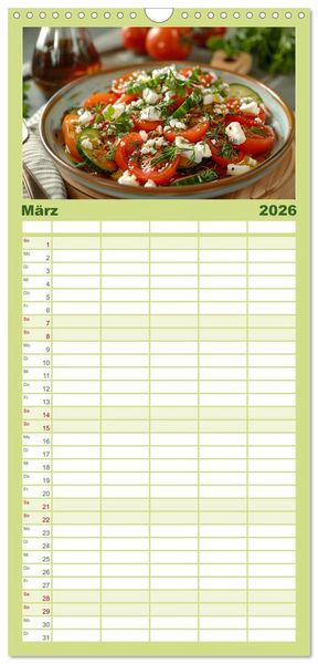 Produktbild: Familienplaner 2026 - Vitamine im &Uuml;berfluss mit 5 Spalten (Wandkalender, 21 x 45 cm) CALVENDO