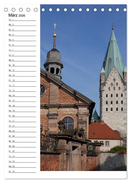Produktbild: Streifz&uuml;ge durch Paderborn (Tischkalender 2026 DIN A5 hoch), CALVENDO Monatskalender