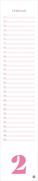 Produktbild: Geburtstagskalender neutral Langplaner mini