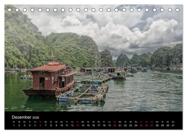 Produktbild: Vietnam Abenteuerreise (Tischkalender 2026 DIN A5 quer), CALVENDO Monatskalender
