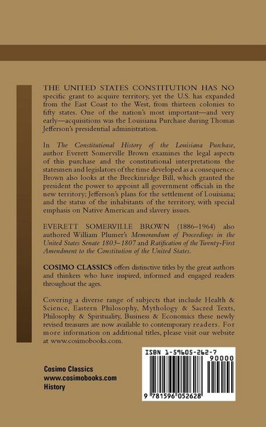 Produktbild: The Constitutional History of the Louisiana Purchase
