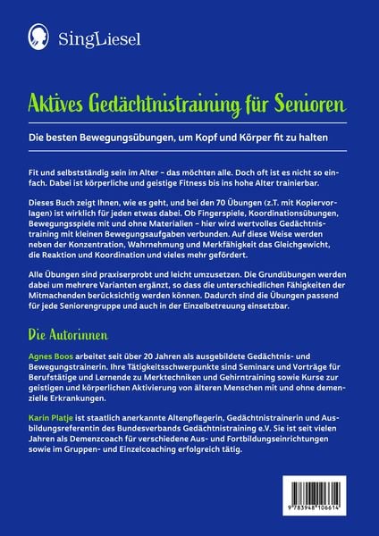 Produktbild: Aktives Ged&auml;chtnistraining f&uuml;r Senioren mit Bewegungen. So halten Sie Kopf und K&ouml;rper fit