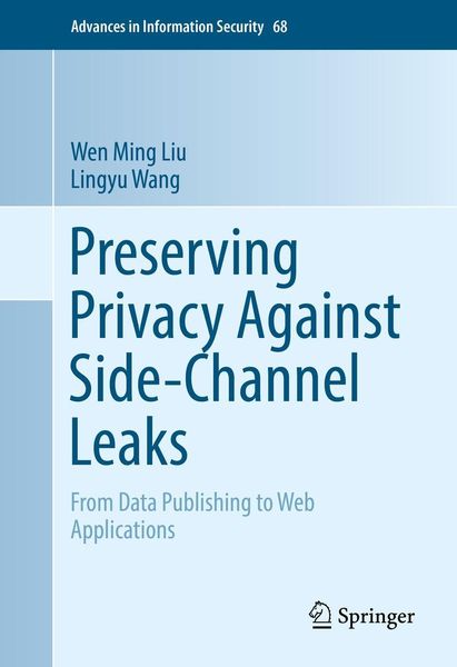 Produktbild: Preserving Privacy Against Side-Channel Leaks