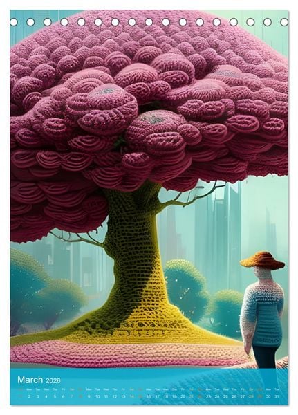 Produktbild: Nature's Stitches (Desk Calendar 2026 DIN A5 portrait), CALVENDO 12 Month DeskCalendar