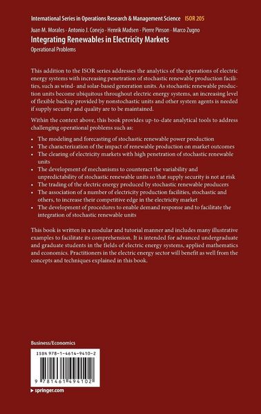 Produktbild: Integrating Renewables in Electricity Markets