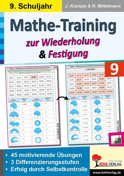 Produktbild: Mathe-Training zur Wiederholung und Festigung / Klasse 9