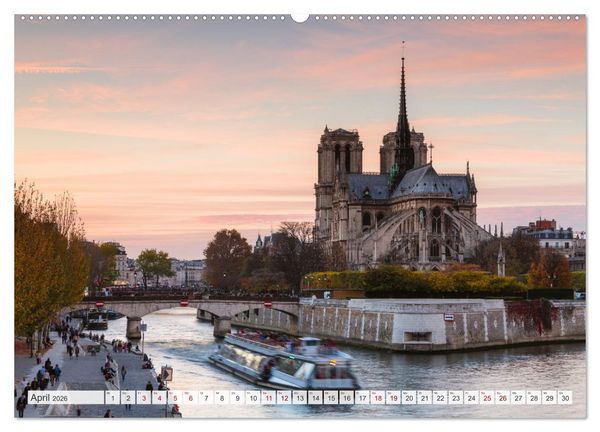 Produktbild: Paris - La Ville Lumi&egrave;re (hochwertiger Premium Wandkalender 2026 DIN A2 quer), Kunstdruck in Hochglanz