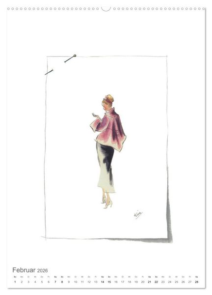 Produktbild: FIGURINEN 2026 - Fashion von 1949 - Originale von Elina Ruffinengo (hochwertiger Premium Wandkalender 2026 DIN A2 hoch), Kunstdruck in Hochglanz