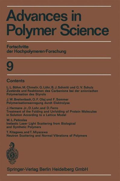 Produktbild: Advances in Polymer Science