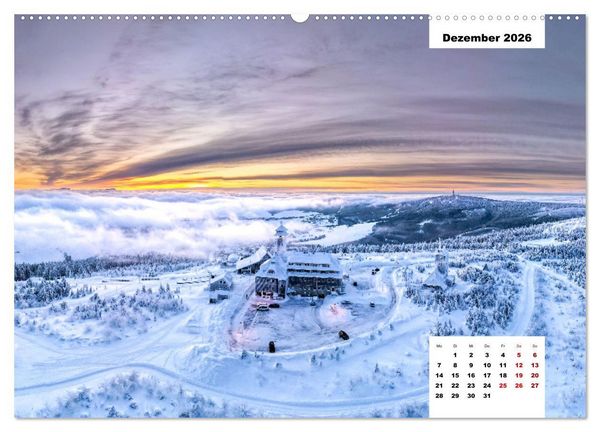 Produktbild: Unser Erzgebirge von oben (hochwertiger Premium Wandkalender 2026 DIN A2 quer), Kunstdruck in Hochglanz