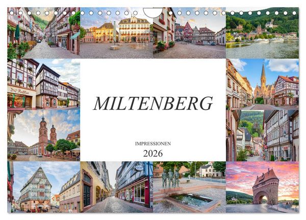 Produktbild: Miltenberg Impressionen (Wandkalender 2026 DIN A4 quer), CALVENDO Monatskalender