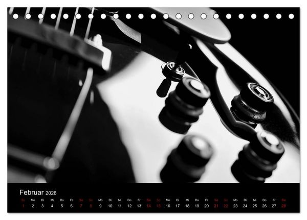 Produktbild: Regelwerke - Details alter E-Gitarren (Tischkalender 2026 DIN A5 quer), CALVENDO Monatskalender