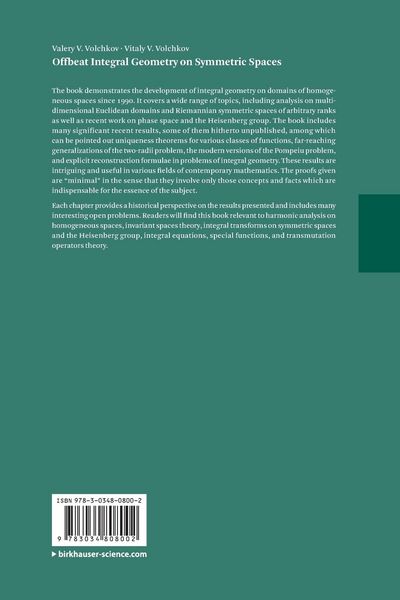 Produktbild: Offbeat Integral Geometry on Symmetric Spaces