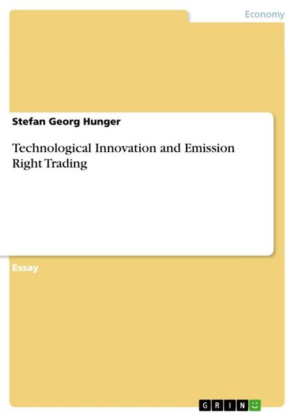 Produktbild: Technological Innovation and Emission Right Trading