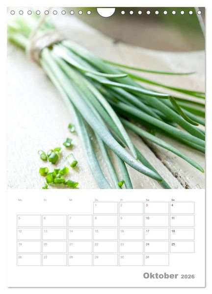 Produktbild: Vegetarisch durch das Jahr / Planer (Wandkalender 2026 DIN A4 hoch), CALVENDO Monatskalender
