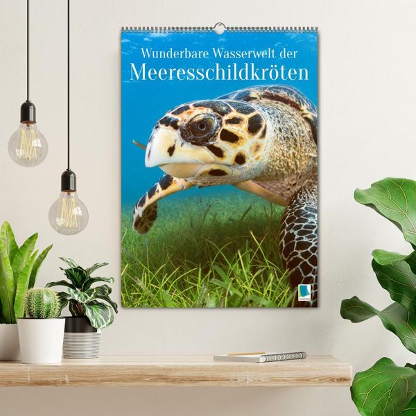 Produktbild: Wunderbare Wasserwelt der Meeresschildkr&ouml;ten (Wandkalender 2026 DIN A2 hoch), CALVENDO Monatskalender