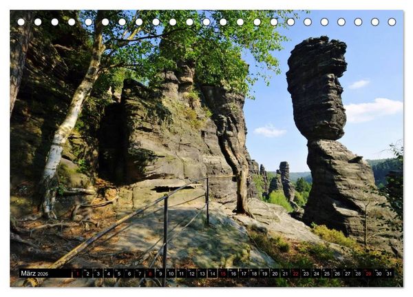 Produktbild: Elbsandsteingebirge (Tischkalender 2026 DIN A5 quer), CALVENDO Monatskalender