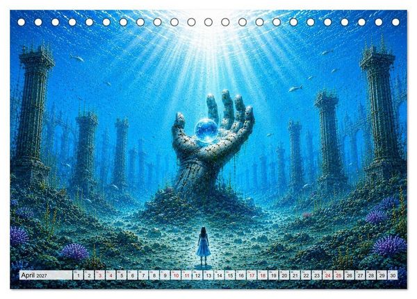 Produktbild: Versunkene Welten &ndash; Mystische Tiefen zwischen Traum und Ewigkeit (Tischkalender 2027 DIN A5 quer), CALVENDO Monatskalender