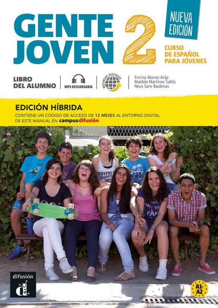 Produktbild: Gente joven Nueva edicion 2 Ed. hibrida Libro del alumno + audio MP3. A1-A2