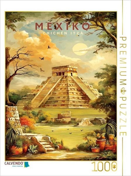 CALVENDO Puzzle Chichén Itzá auf Yucatán | 1000 Teile Lege-Größe 64x48cm Foto-Puzzle für glückliche Stunden