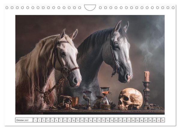 Produktbild: Pferde wie gemalt (Wandkalender 2027 DIN A4 quer), CALVENDO Monatskalender