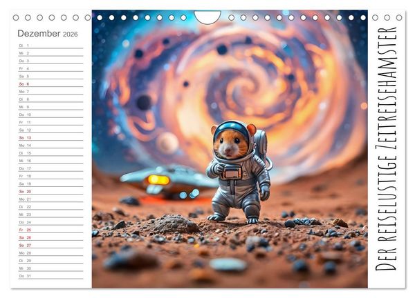 Produktbild: History Hamster - Die Geschichte der Welt in 12 Nagerbildern (Wandkalender 2026 DIN A4 quer), CALVENDO Monatskalender
