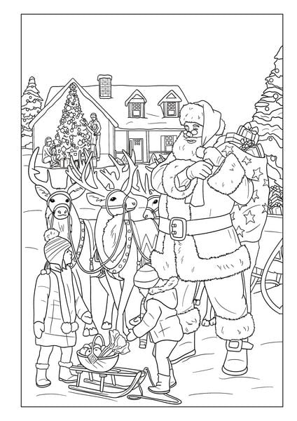 Produktbild: Malbuch Weihnachten f&uuml;r die ganze Familie mit 50 festlichen Ausmalbildern