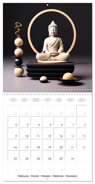 Produktbild: Instant paisible (Calendrier mural carr&eacute; 2026 30x30 cm) Calendrier double avec une page pour vos prises de notes