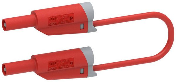 Produktbild: Electro PJP 2717-IEC-CD1-100R Messleitung Lamellenstecker 4 mm Lamellenstecker 4 mm 1.00 m Rot 1 St.