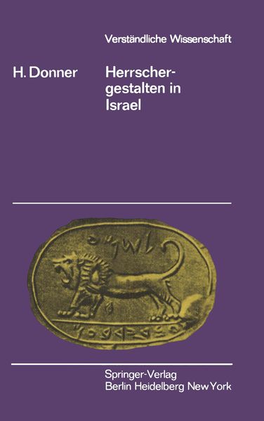 Herrschergestalten in Israel, Taschenbuch von H. Donner, Springer Berlin, 9783540050292
