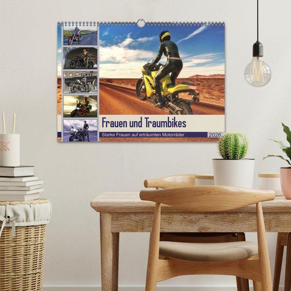 Produktbild: Frauen und Traumbikes (Wandkalender 2026 DIN A3 quer), CALVENDO Monatskalender