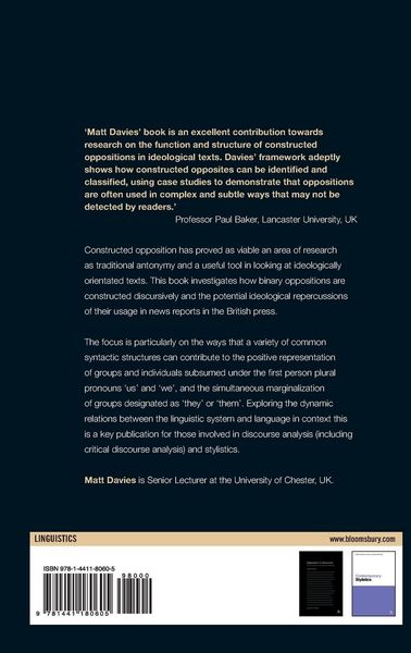 Produktbild: Oppositions and Ideology in News Discourse