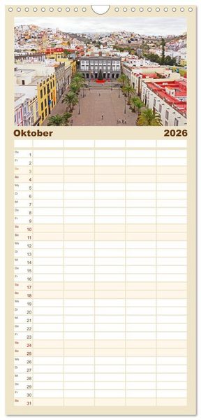 Produktbild: Familienplaner 2026 - Bet&ouml;rendes Gran Canaria mit 5 Spalten (Wandkalender, 21 x 45 cm) CALVENDO