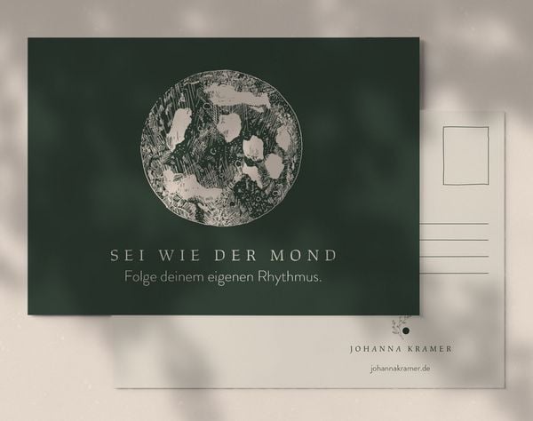 Produktbild: Sch&ouml;nes Postkarten Set "Sei wie der Mond"