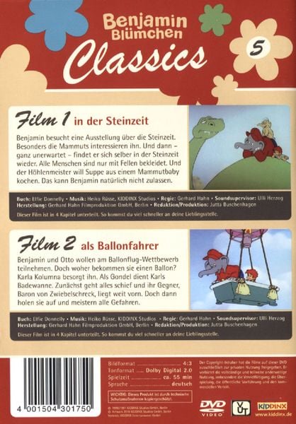 Produktbild: Benjamin Bl&uuml;mchen Classics 5 - In der Steinzeit/Als Ballonfahrer