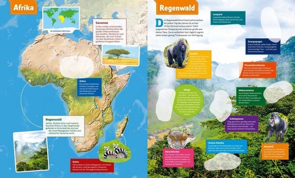 Produktbild: WAS IST WAS Sticker-Atlas Tiere