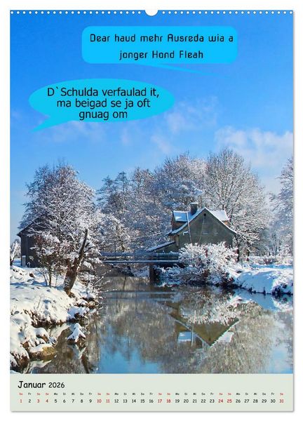 Produktbild: Schw&auml;bische Sprichw&ouml;rter - so gsaid (Wandkalender 2026 DIN A2 hoch), CALVENDO Monatskalender